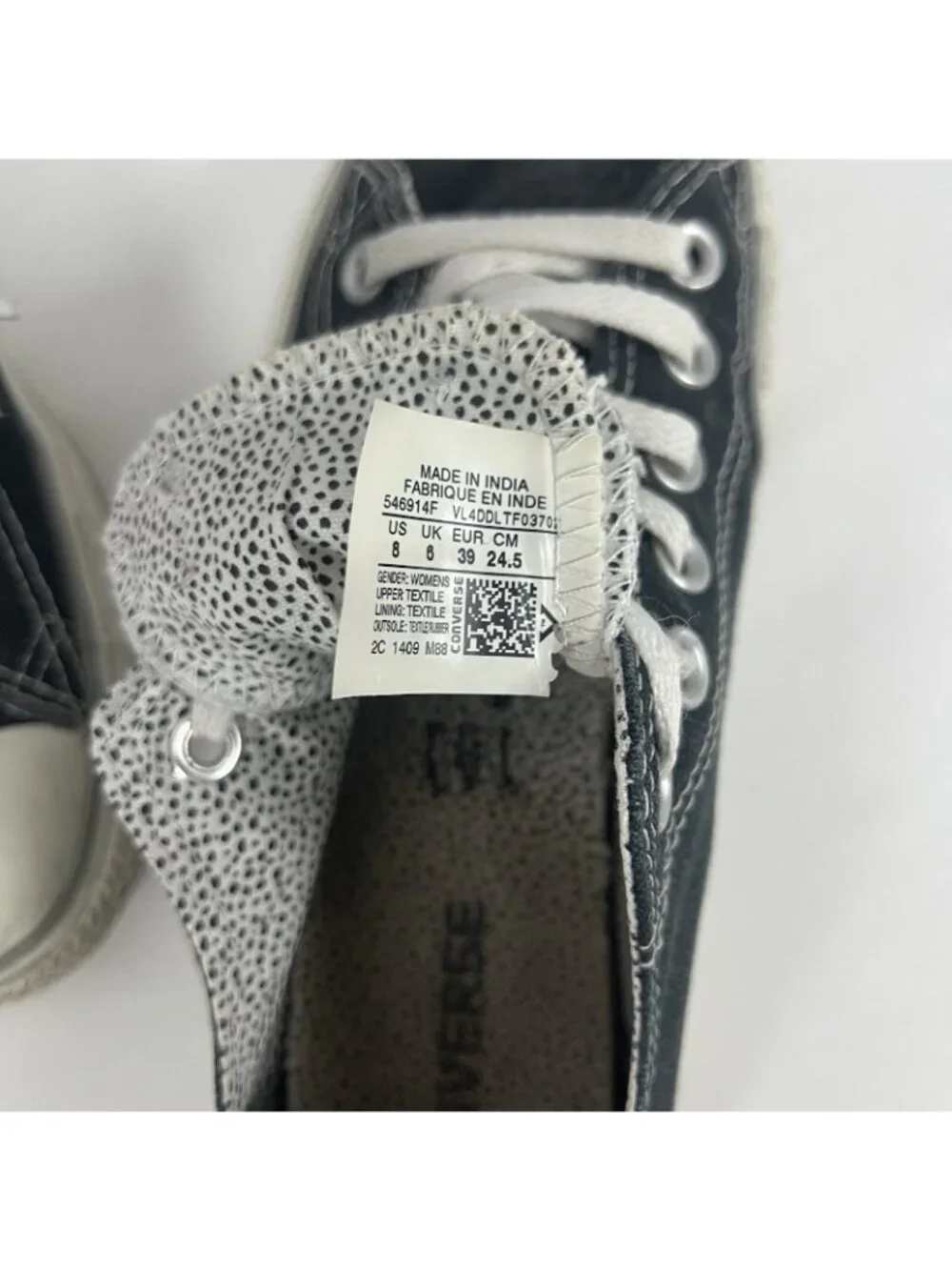 VTG Converse All Stars Black Low-Top Canvas Sneakers Shoes Women’s 8
